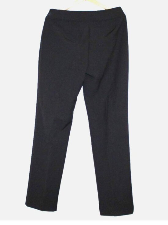 Liz Claiborne Classic Side Zip Black Pants Sz 6 Straight Leg Mid Rise - Picture 2 of 5